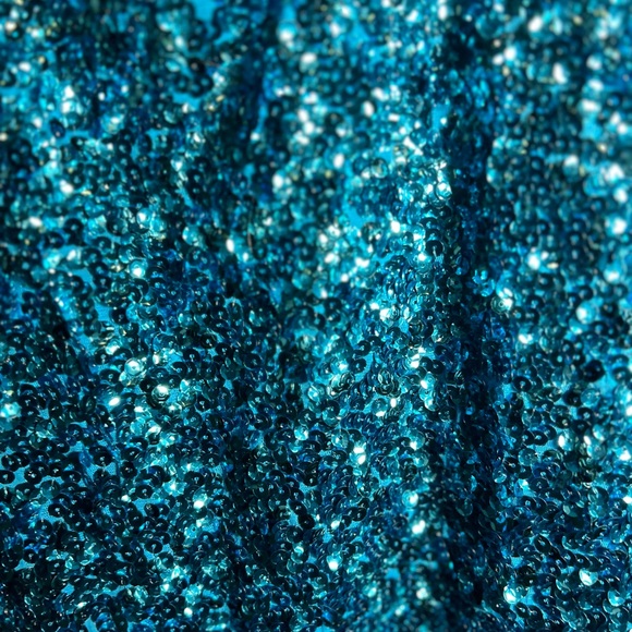 Teal sequin mini dress - Picture 3 of 5